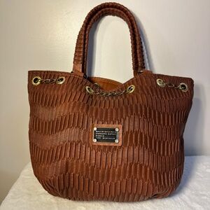 Bags Paco Standard Supply Brown Ruched Purse Faux Leather Gold Boho Chic Earthy